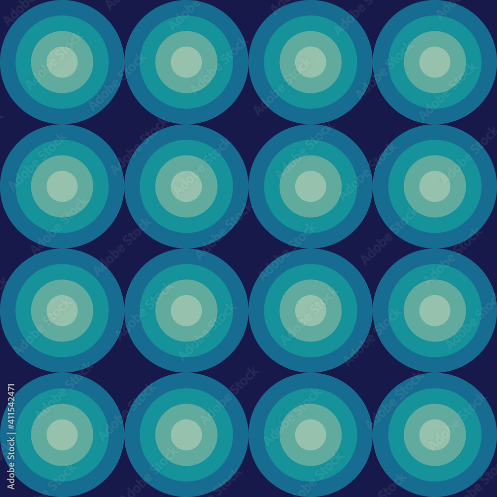 Aufkleber abstract blue background concept design. graphic seamless pattern with circle shapes. vector illustr
