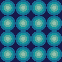 Abstract blue background concept design. Graphic seamless pattern with circle shapes. Vector illustration. 