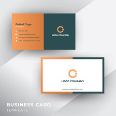 Modern business card template with minimalist design. -Vector Template