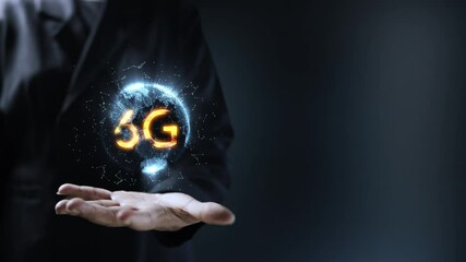 Human hand holding earth 6G globe holographic technology . Futuristic visualization for virtual reality and augmented reality . Empty space for your text.3D Rendering.
- Powered by Adobe