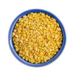 Moong dals, skinned and split mung beans