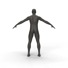 man mannequin on a white background