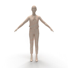 women mannequin on a white background