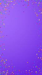 Festive charming confetti. Celebration stars. Colo