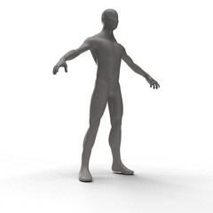man mannequin on a white background