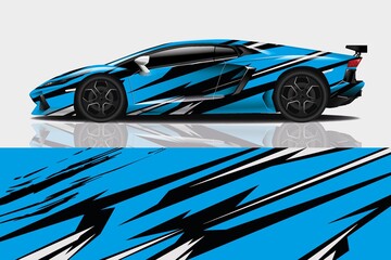 Obraz premium Car wrap graphic racing abstract background for wrap and vinyl sticker
