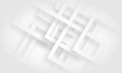 Grey white abstract background geometry shine and layer element vector for presentation design. Suit for business, corporate, institution, party, festive, seminar, and talks.