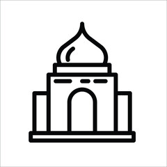 Fototapeta premium Simple design icon for welcoming the month of Ramadan