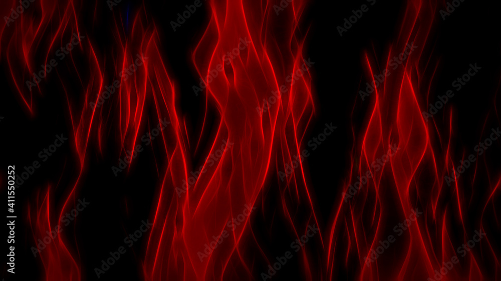 Wall mural abstract background with red pattern on black.