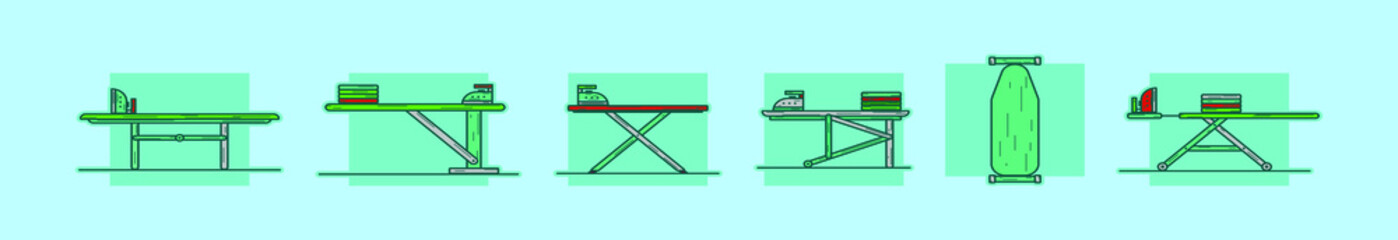 set of laundry elements cartoon icon design template with various models. vector illustration isolated on blue background