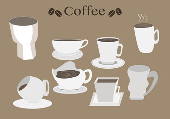 coffee cup.mug coffee.vector,Illustration