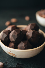 Group of chocolate close up