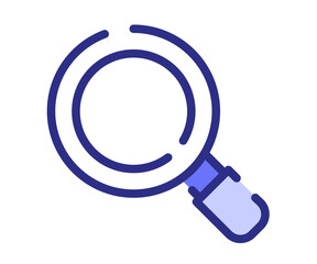 find search single isolated icon with dashed line or dash lines style