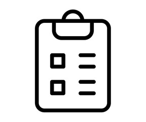 clipboard checklist task single isolated icon with outline line style