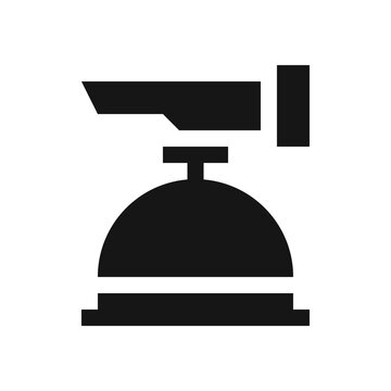 Concierge service hotel bell hand press icon (Minimal icon)