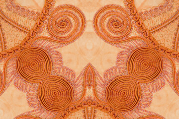 Handmade embroidery, African fabric, photo  
