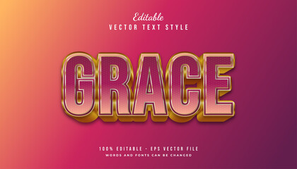 Bold Purple and Gold Text Style Effect