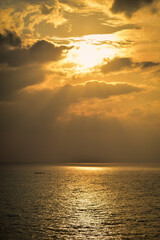 sunset over the sea