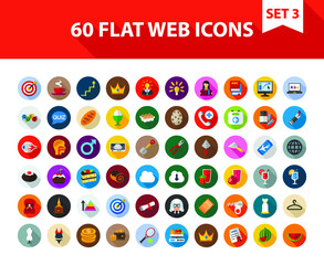 Flat web icons set. Vector illustration
