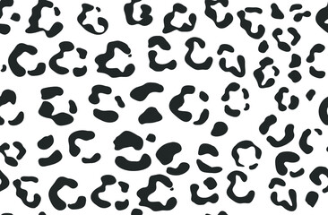 Fototapeta premium Leopard skin seamless pattern. Vector illustration.