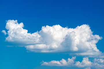 Clouds in the sky in clear weather.