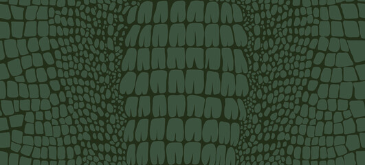 Crocodile skin seamless pattern. Vector illustration.