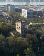 view of the city from the top of the hill