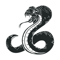 Fototapeta premium Snake isolated on white. Viper. Vector illustration.