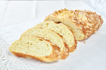 bread on a wooden board