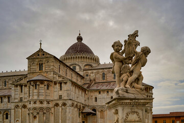 Fototapeta na wymiar View of the Duomo from Piazza dei Miracoli Pisa Tuscany Italy
