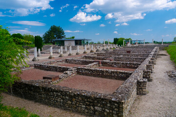 Fototapeta na wymiar Ruins of the Roman town Gorsium-Herculia in Pannonia