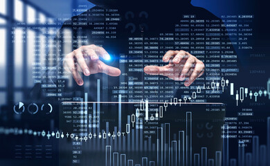 A hacker in hood is going to damage the confidential information and steal stock market share from...