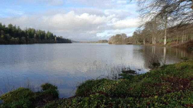 Loch Ken, a Scottish Lake, on a winters morning in December, Galloway, Scotland