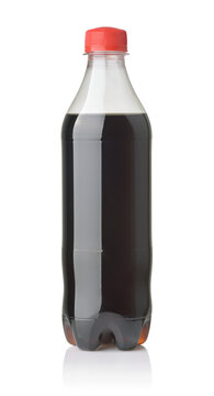 Front view of plastic cola bottle