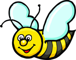 Fototapeta premium A cute adorable bee. 
