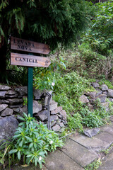 Wegweiser, Canical, Levada Nova, Madeira, Portugal 