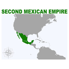 vector map of the Second Mexican Empire for your project