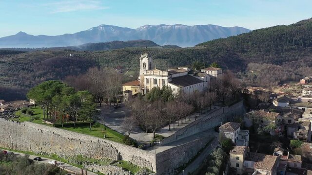 Alatri towns of Ciociaria famous for its Cyclopean walls
Aerial view of the acropolis of the city of Alatri in the province of Frosinone