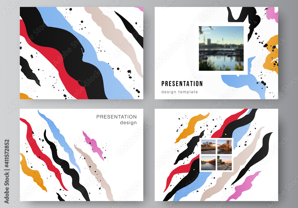 Aufkleber vector layout of the presentation slides design business templates, multipurpose template for presen