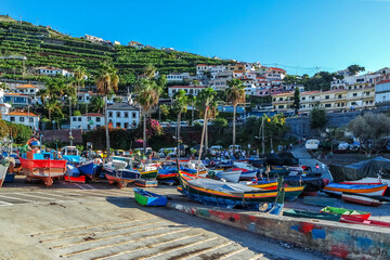 Dorf, Santo António da Serra, Hafen, Madeira, Insel, Portugal, 
