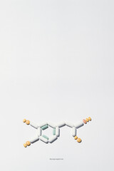norepinephrine, photograph of pills that recreate the chemical formula of norepinephrine