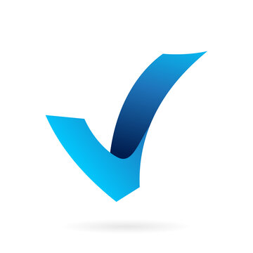 letter V check mark logo icon