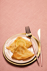 Crepes and lemon, shrove Tuesday