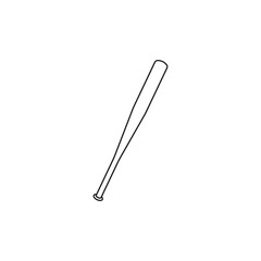 Obraz premium Baseball bat icon. Line style. Vector illustration.