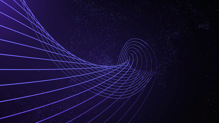 Naklejka premium パーティクル テクノロジー 背景素材テンプレ