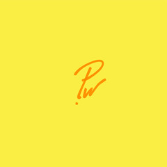 PW Initial Isolated Logo for Identity