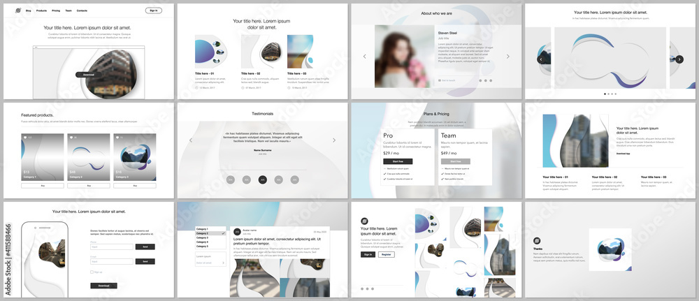 Sticker vector template for website design, presentations, portfolio. templates for presentation slide, flye