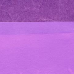 Blue and violet torn paper collage close-up. Texture made from various paper and cardboard parts. Damaged old paper background. Vintage blank wallpaper. Material design backdrop.