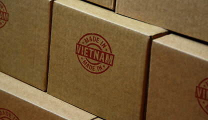 Made in Vietnam stamp and stamping