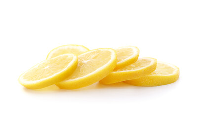 Slices of chopped lemon.